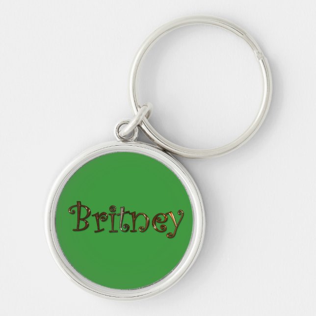 BRITNEY Name-Branded Gift Keychain or Zipper-pull (Front)