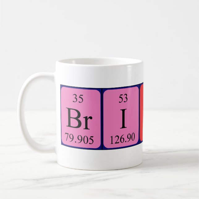 Britney periodic table name mug (Left)