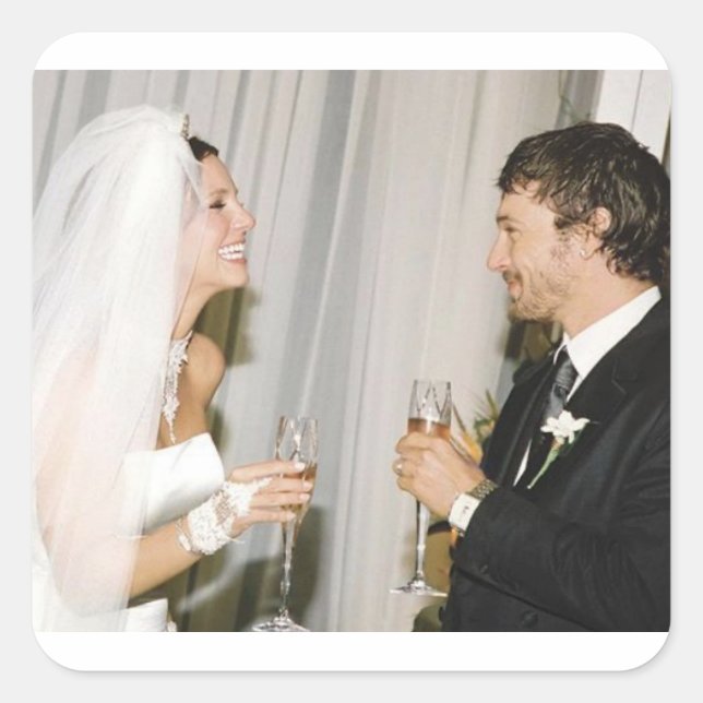 Britney Spears and Kevin Federline Wedding Square Sticker (Front)