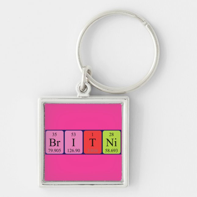 Britni periodic table name keyring (Front)
