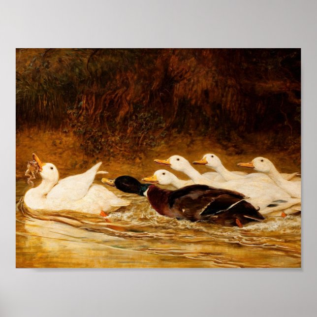 Briton Riviere - A Stern Chase is a Long Chase Poster (Front)