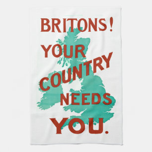 Britons! Your Country Needs YOU Tea Towel