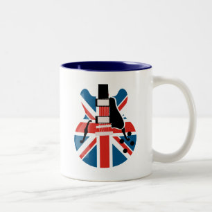 Britpop Guitar Two-Tone Coffee Mug