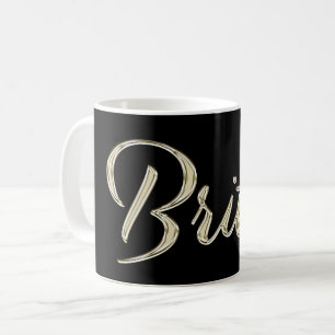 Britta white gold Handwriting Tasse Kaffeetasse Coffee Mug