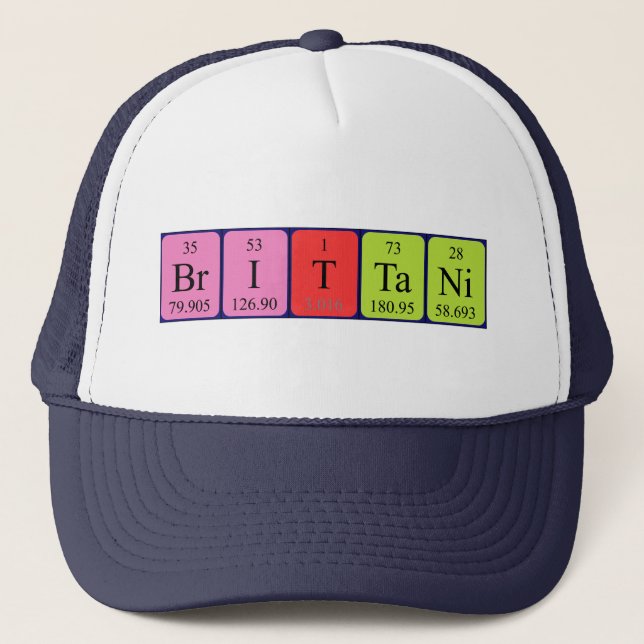 Brittani periodic table name hat (Front)