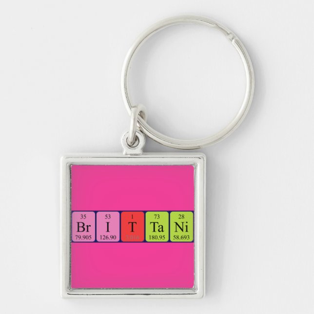 Brittani periodic table name keyring (Front)