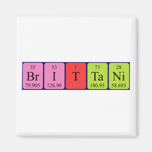 Brittani periodic table name magnet