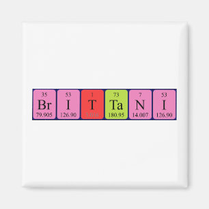 Brittani periodic table name magnet