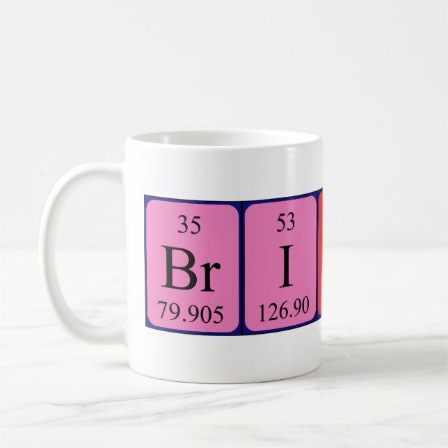 Brittani periodic table name mug (Left)