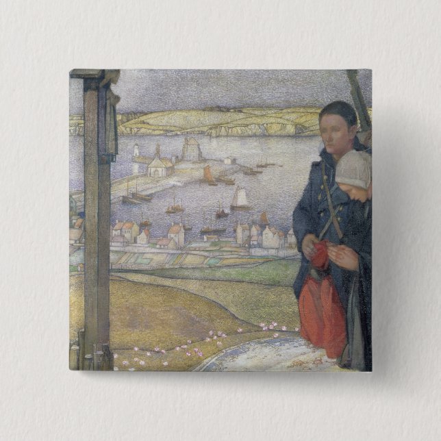 Brittany 15 Cm Square Badge (Front)