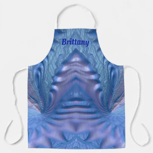 BRITTANY ~ ABSTRACT FRACTAL Blue Pink ~ Apron