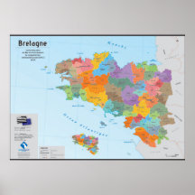 Brittany, administrative card 2020 (in French)