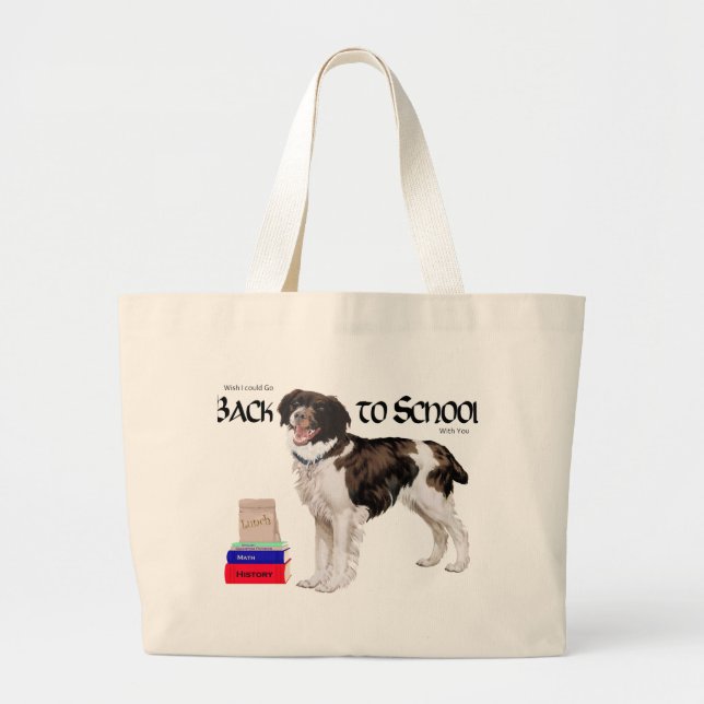 Brittany Back to School Large Tote Bag (Front)