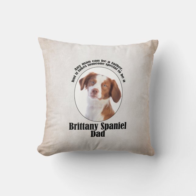 Brittany Dad Cushion (Front)