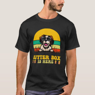 Brittany Dog Butter Box Is Here  Father s Day T-Shirt