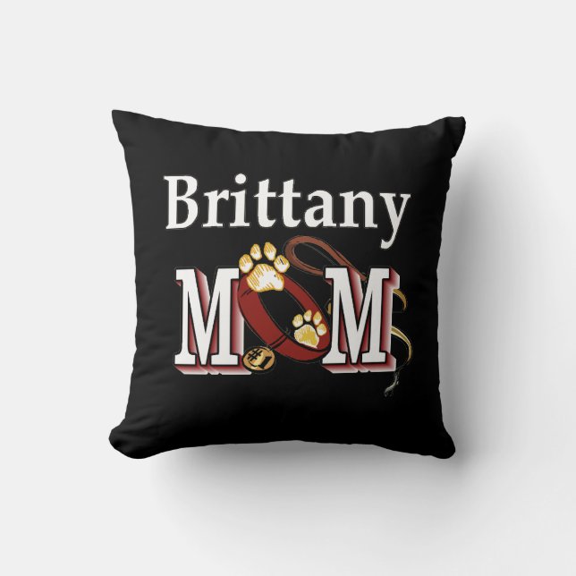 Brittany Dog MOM Cushion (Front)