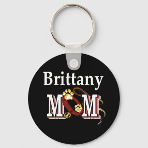 Brittany Dog MOM Key Ring