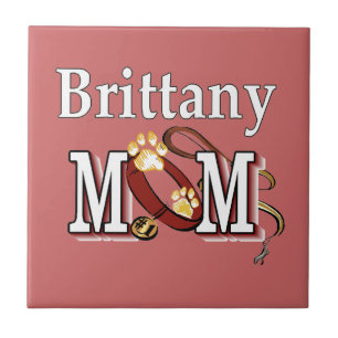Brittany Dog MOM Tile