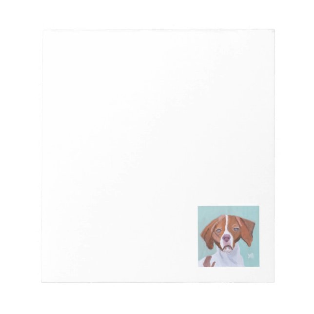Brittany Dog Notepad (Front)