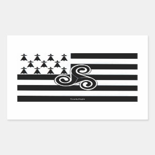 Brittany Flag (Breton) Rectangular Sticker