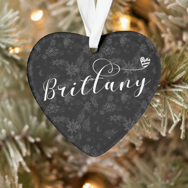 Brittany Flag in Heart, Breton Ornament (Tree)