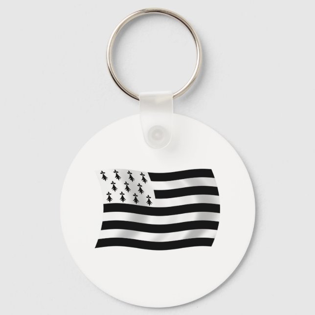 Brittany Flag Keychain (Front)