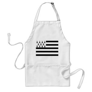 brittany french region flag standard apron
