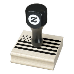 Brittany (Gwenn-ha-du) flag Wood Art Stamp