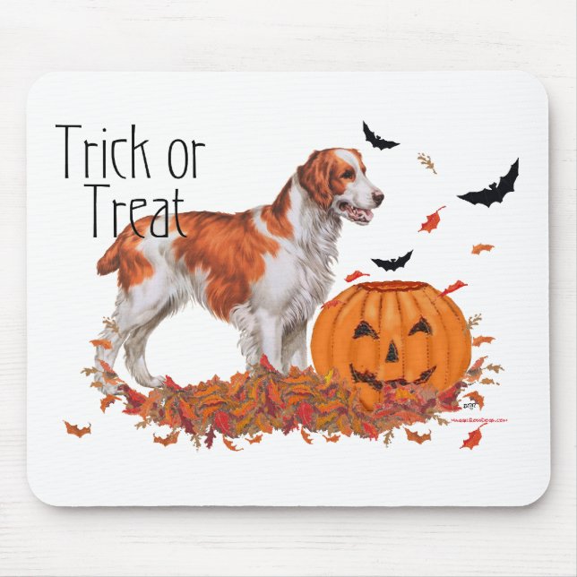 Brittany Halloween Mouse Pad (Front)