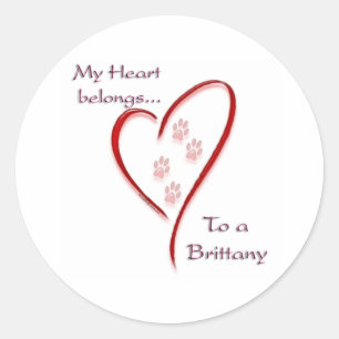Brittany Heart Belongs Classic Round Sticker