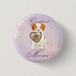 Brittany Heart Mum 3 Cm Round Badge