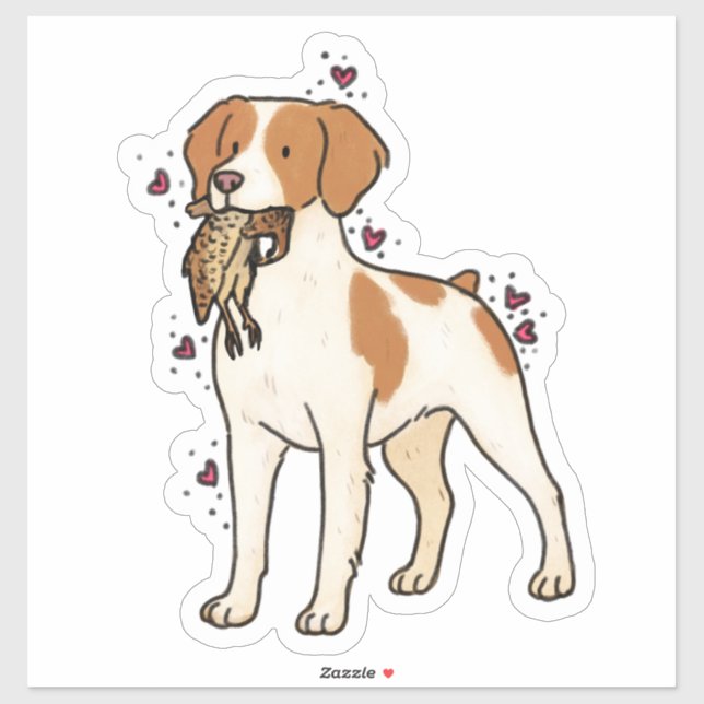 Brittany Hunting Car Decal (Sheet)
