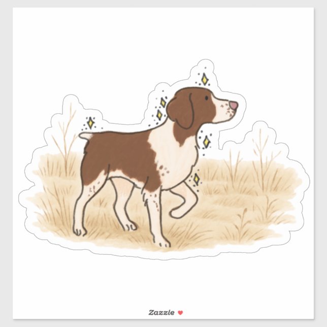 Brittany Hunting Car Decal (Sheet)