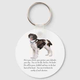 Brittany Keepsake - Male Dog Key Ring