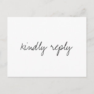 Brittany Modern Simple Meal Choice RSVP Postcard