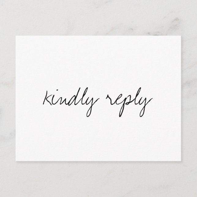 Brittany Modern Simple Meal Choice RSVP Postcard (Front)