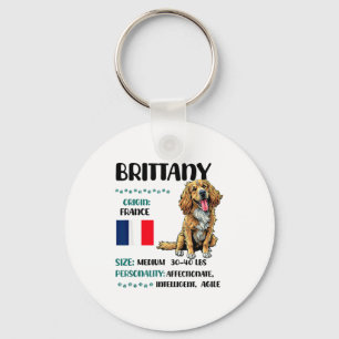 Brittany Origin Funny Brittany Dog Lover  Key Ring