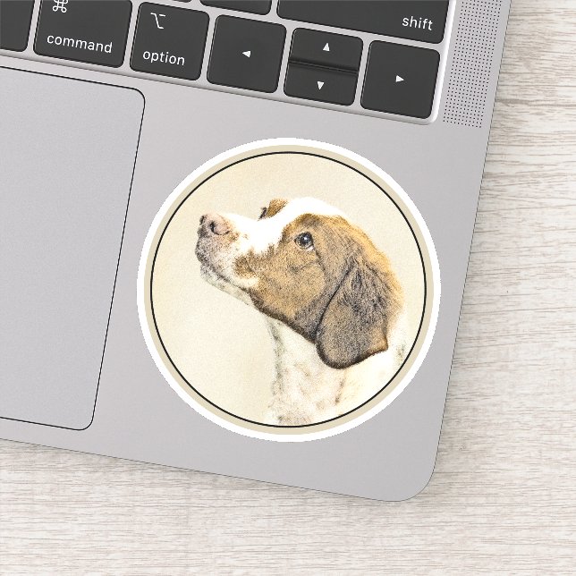 Brittany Painting - Cute Original Dog Art (Detail)