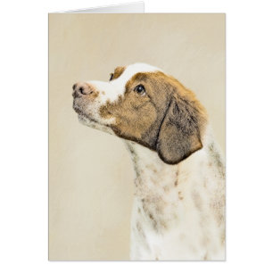 Brittany Painting - Cute Original Dog Art