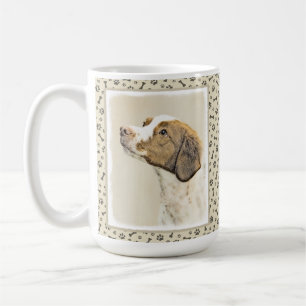 Brittany Painting - Cute Original Dog Art Coffee Mug