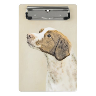 Brittany Painting - Cute Original Dog Art Mini Clipboard
