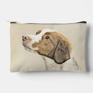 Brittany Painting Orange Roan Spaniel Cute Dog Art Accessory Pouch