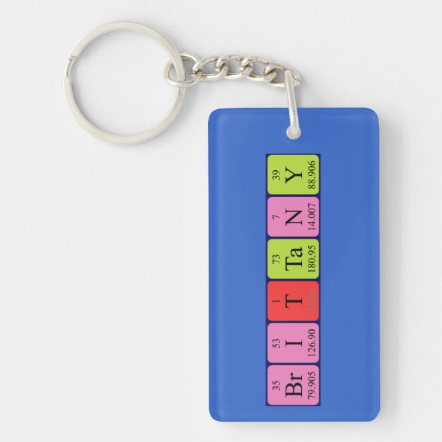 Brittany periodic table name keyring (Front)