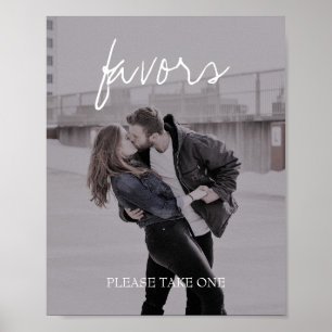 Brittany Photo Calligraphy Wedding Favours Sign