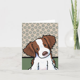 Brittany Pup Folded Note Card