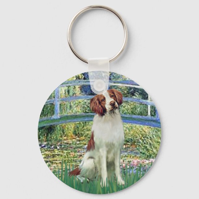 Brittany Spaniel 3 - Bridge Key Ring (Front)