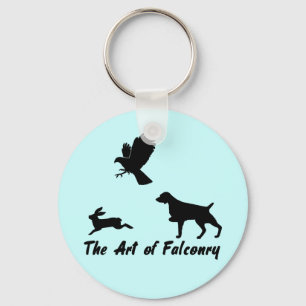 Brittany Spaniel and Falconry Key Ring