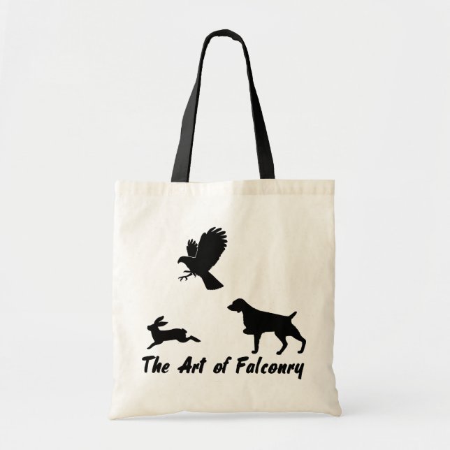 Brittany Spaniel and Falconry Tote Bag (Front)