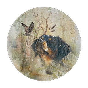 Brittany Spaniel and woodcock Cutting Board