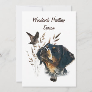 Brittany Spaniel and woodcock Invitation